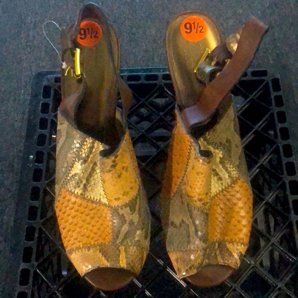 Never Worn Coach Brand platform wedge shoe.